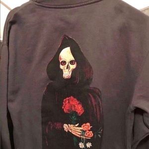 Yeezus Tour Reaper Rose Skull Wes Lang Sweater
